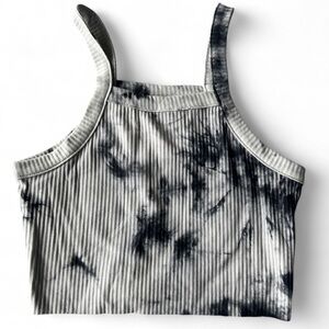 Cute Boho Summer Girlie Tie-Dye Ribbed Women's Crop Top Small